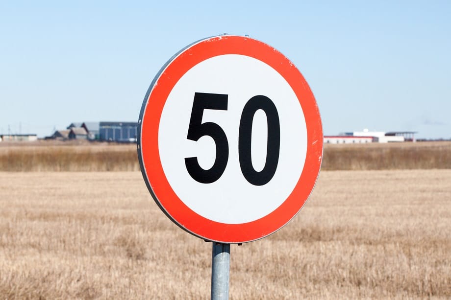 50 miles per hour speed limit