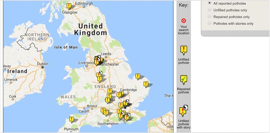 pothole map