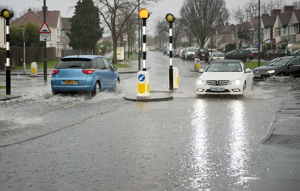 flooded road