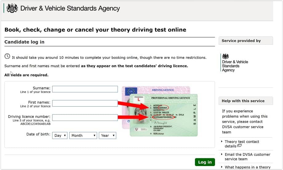 book a theory test